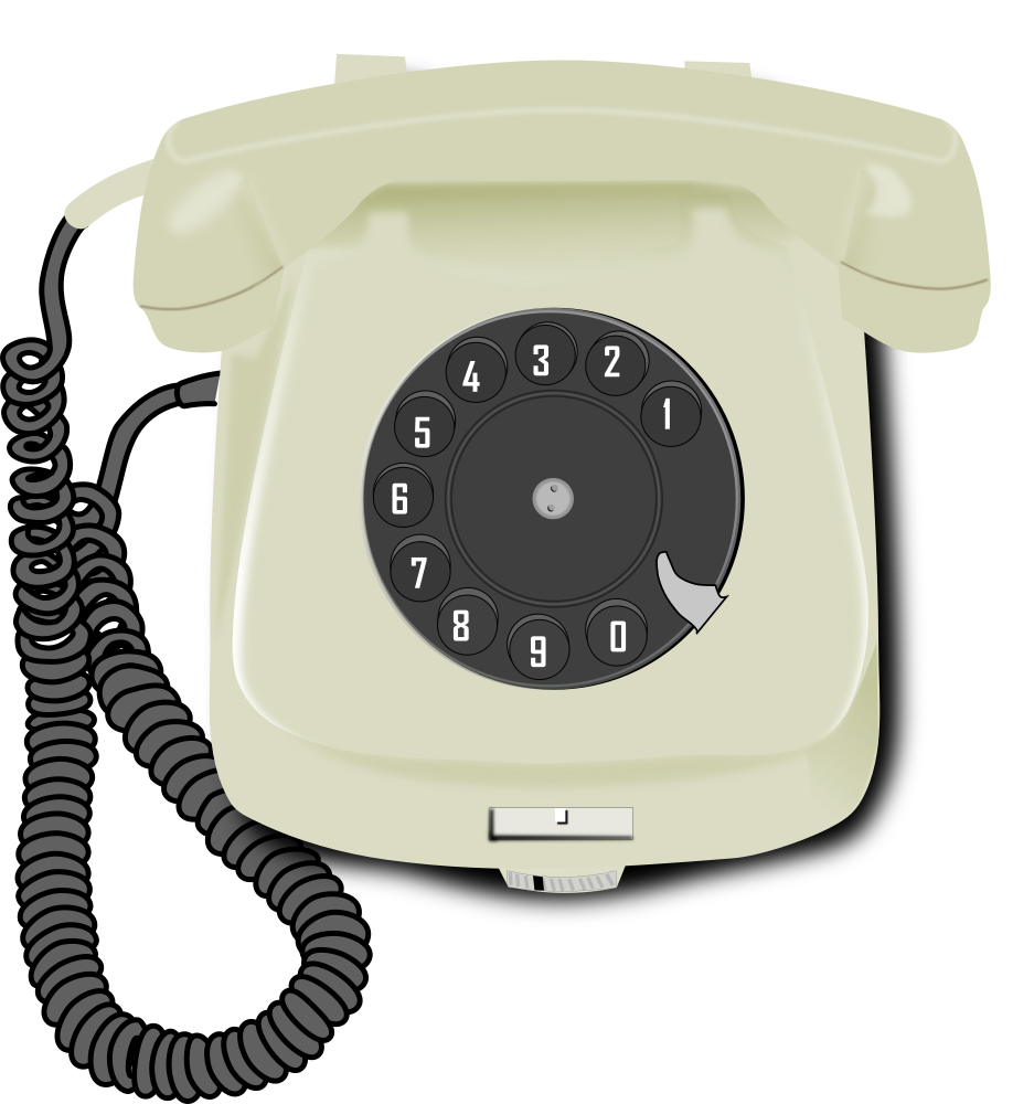OnlineLabels Clip Art - Old phone